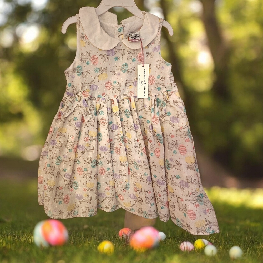Cupcakes & Cashmere Easter Print  Girls' Dress - Size 5